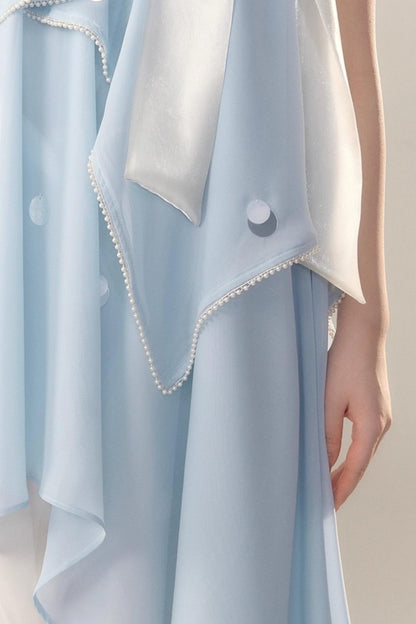 Blue Mermaid French Halterneck Resort Dress