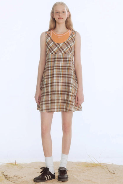 Tangerine Playful Clash Dress