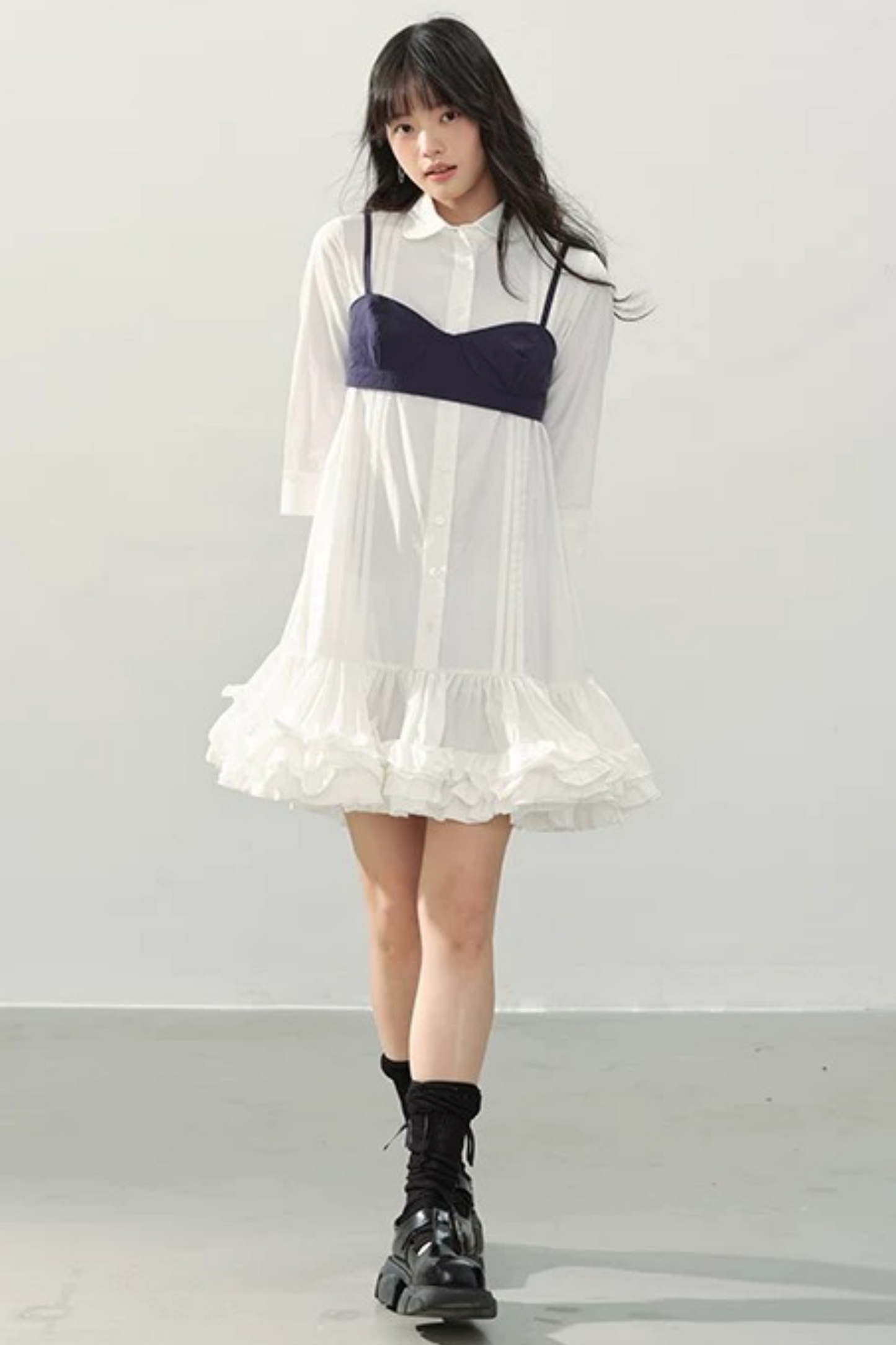 Dark Blue Bustier Camisole