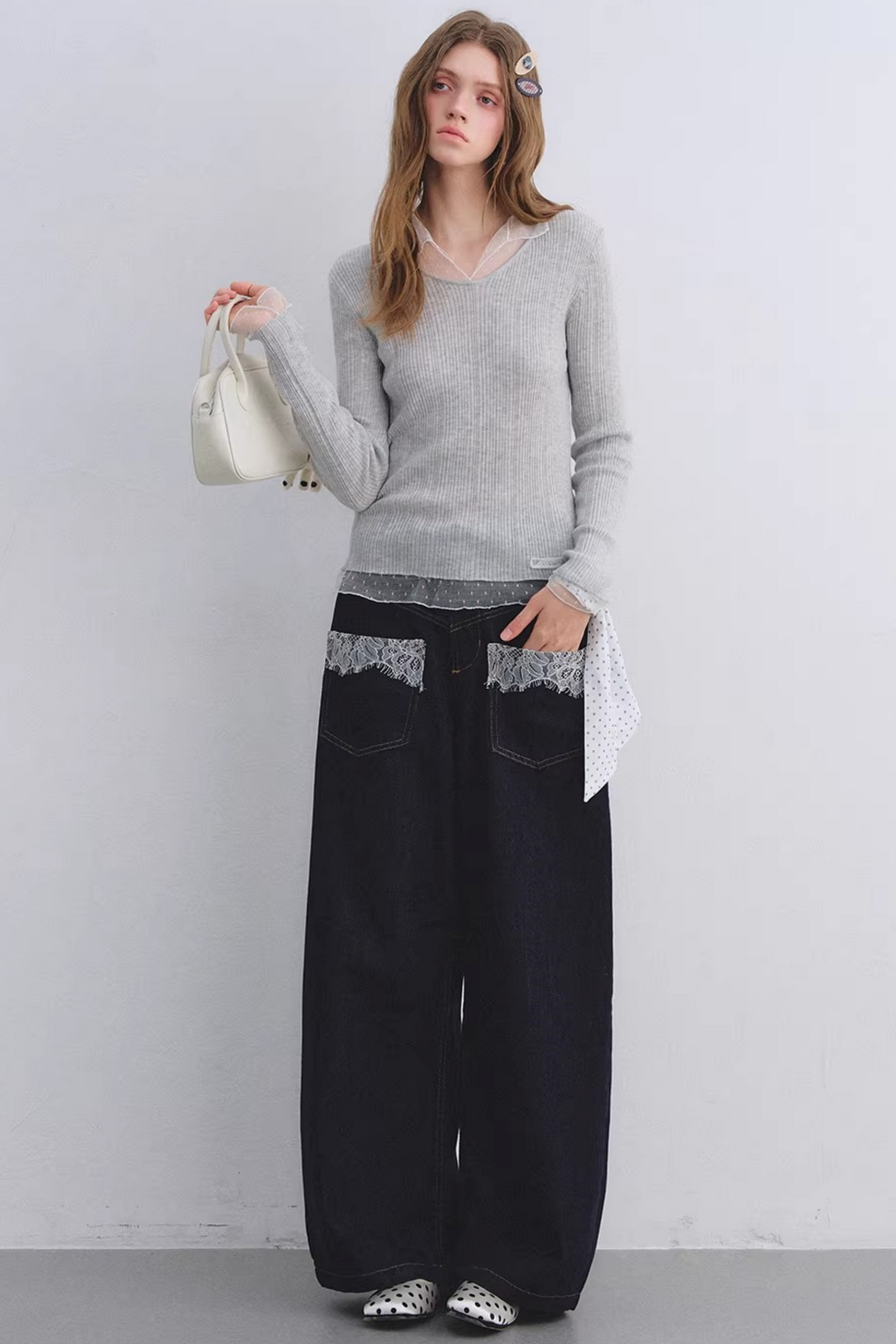 Retro Lace Patchwork Jeans