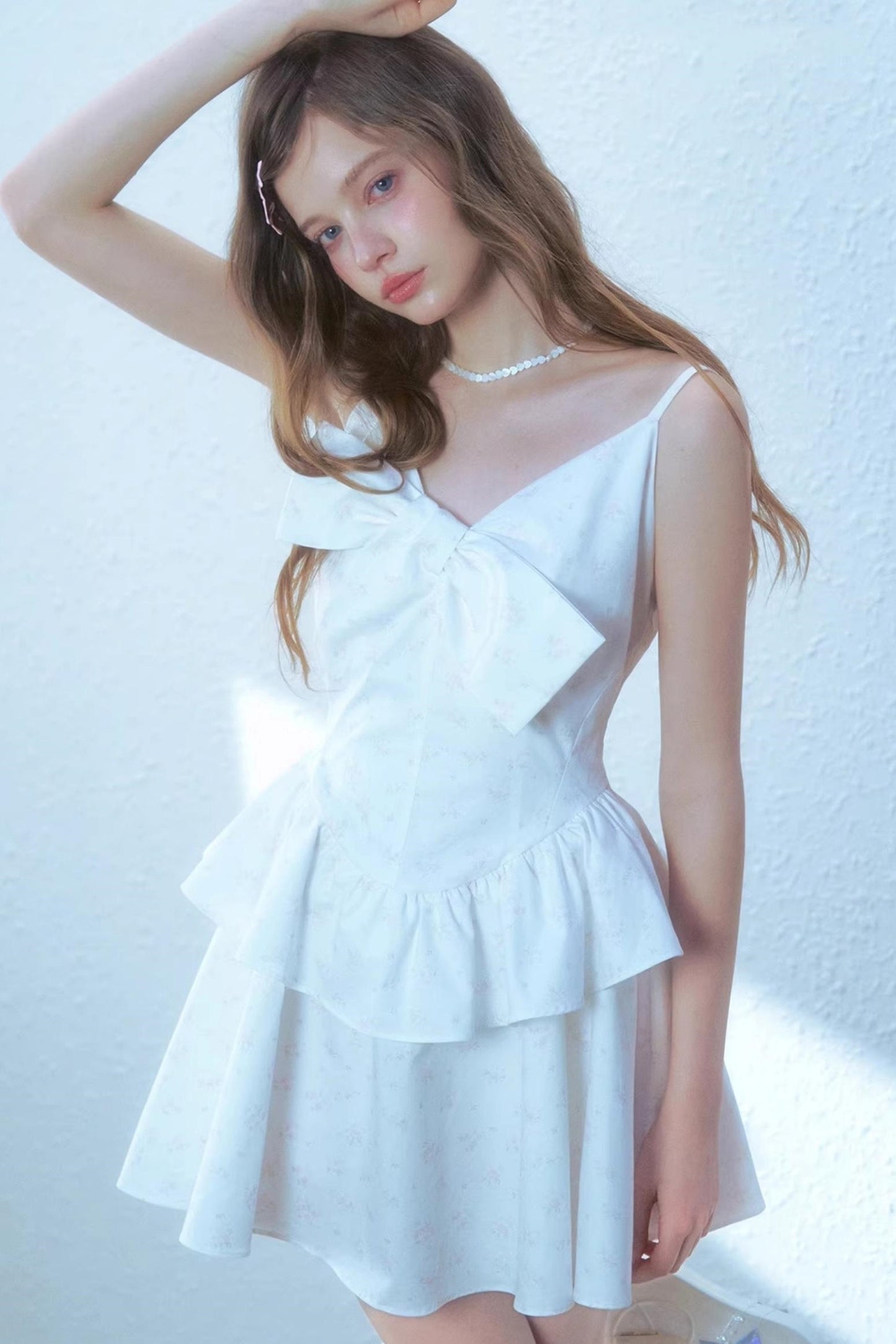 Floral Halter Poncho Dress