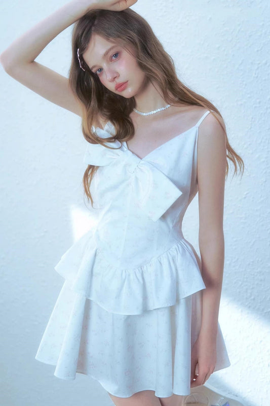 Floral Halter Poncho Dress