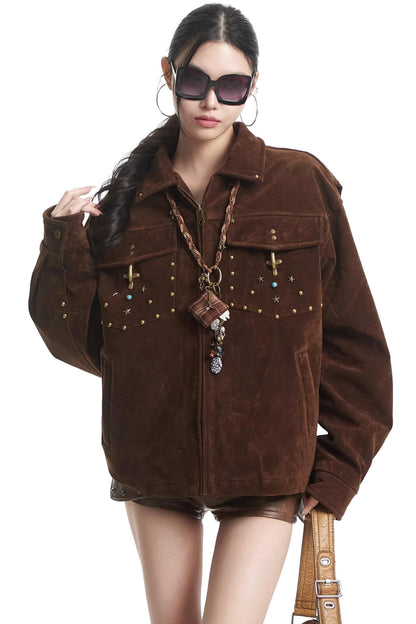 Dark Brown Suede Jacket