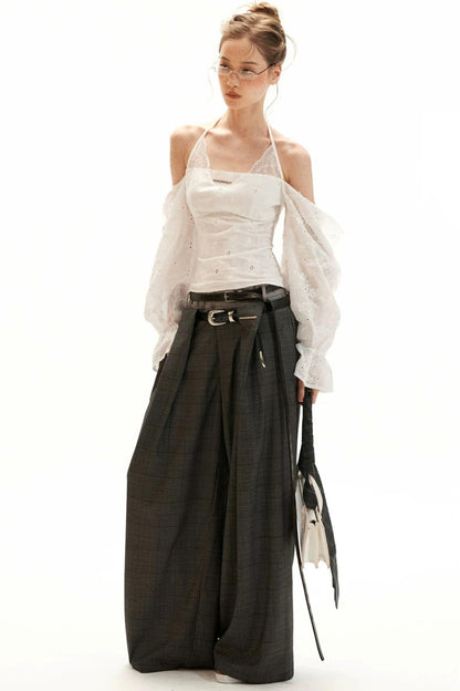 Off-Shoulder Flared Sleeve Blouse