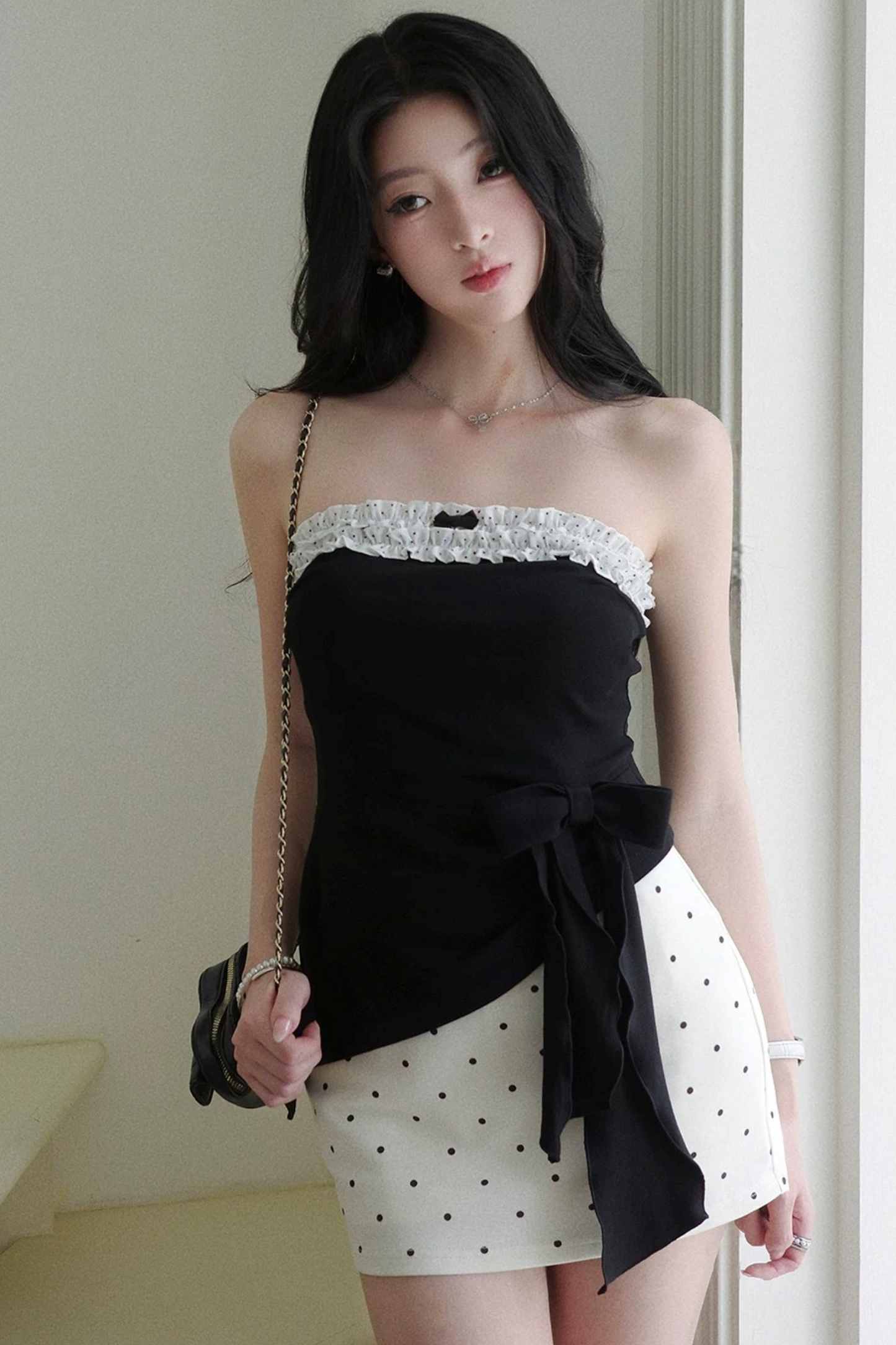 Lace Trim Polka Dot Set-Up