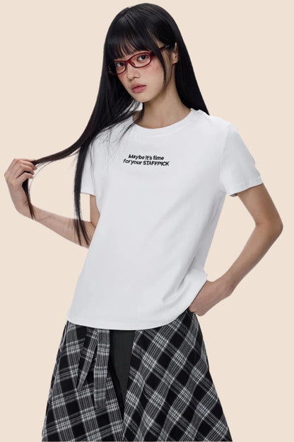 Alphabet Print Crop Top