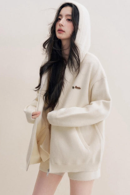 Luxury Wool Hooded Jacket Set-Up