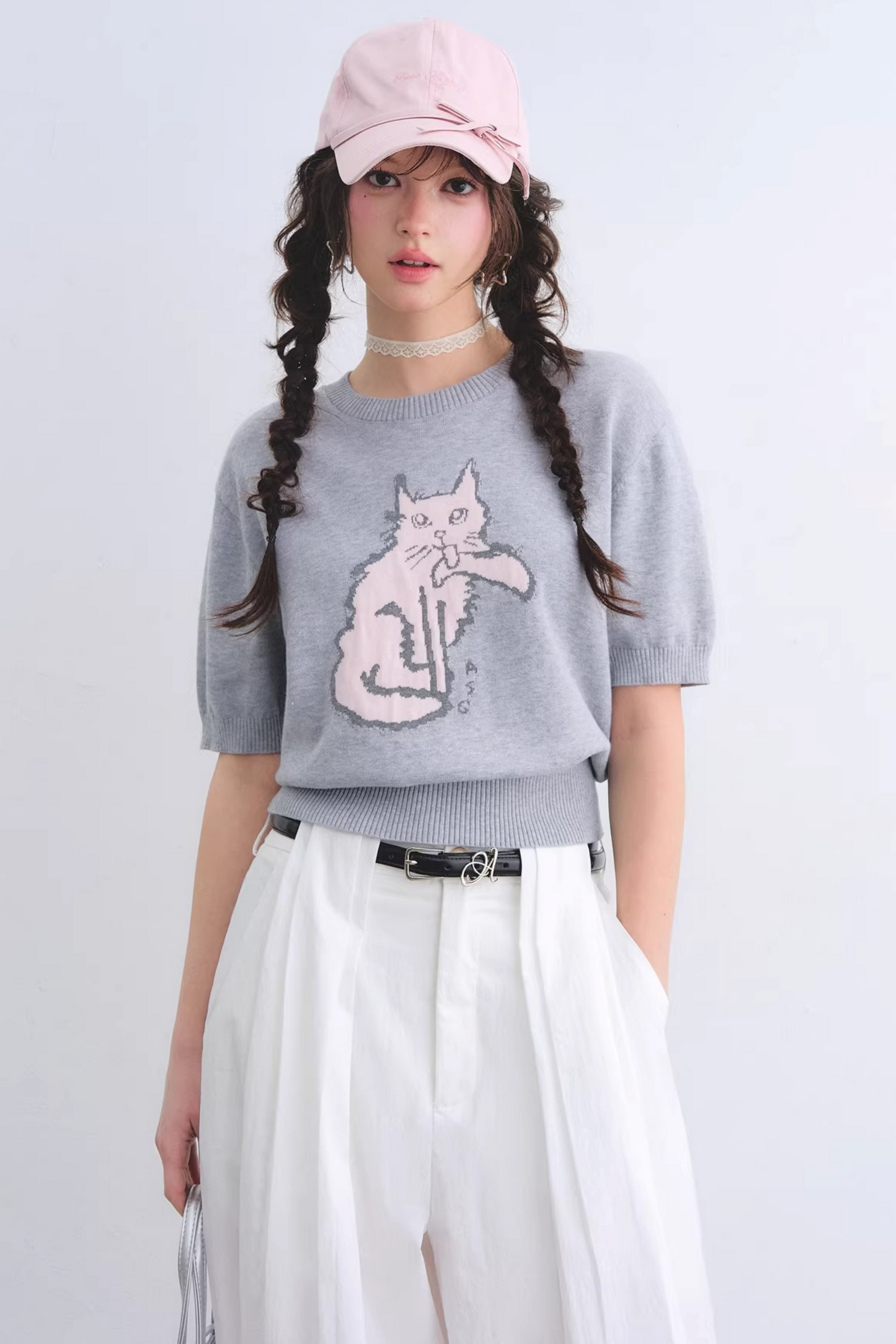 Completo camicia a quadri con orlo grezzo