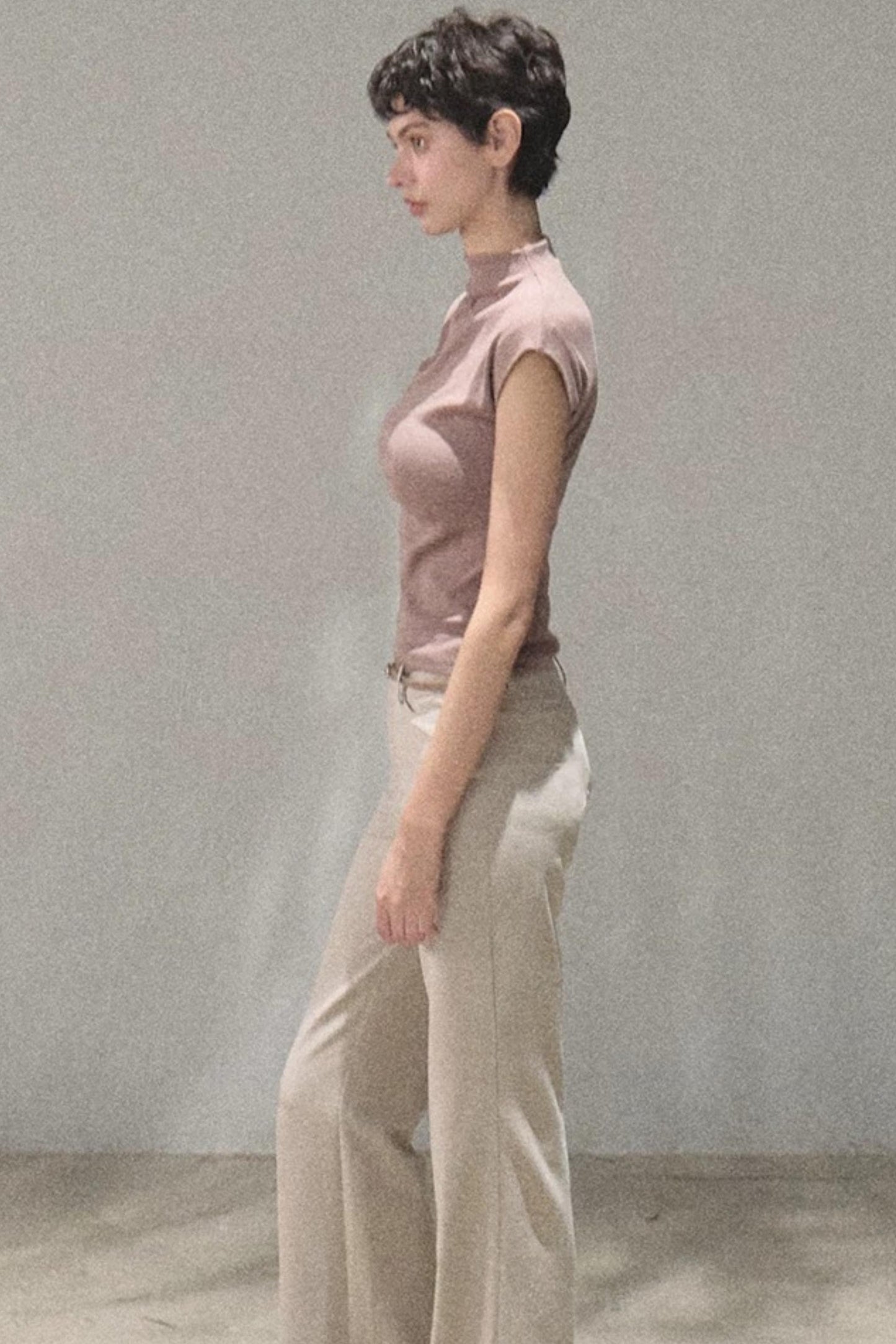 Ensemble pantalon évasé drapé en lyocell