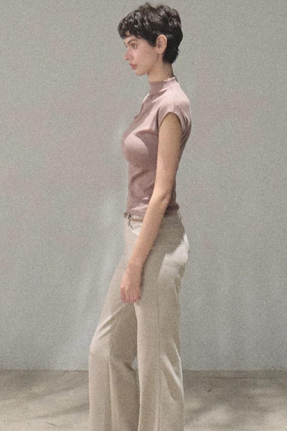 Ensemble pantalon évasé drapé en lyocell