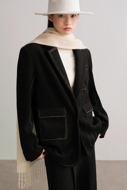 Wool Tassel Winter Scarf