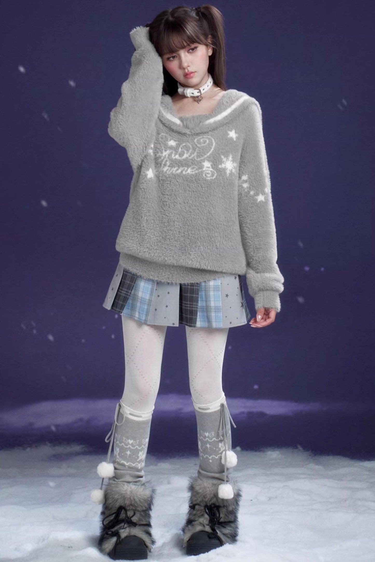 Sweet Gray Sailor Sweater