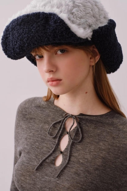 Water-Soluble Wool Knitted Blouse