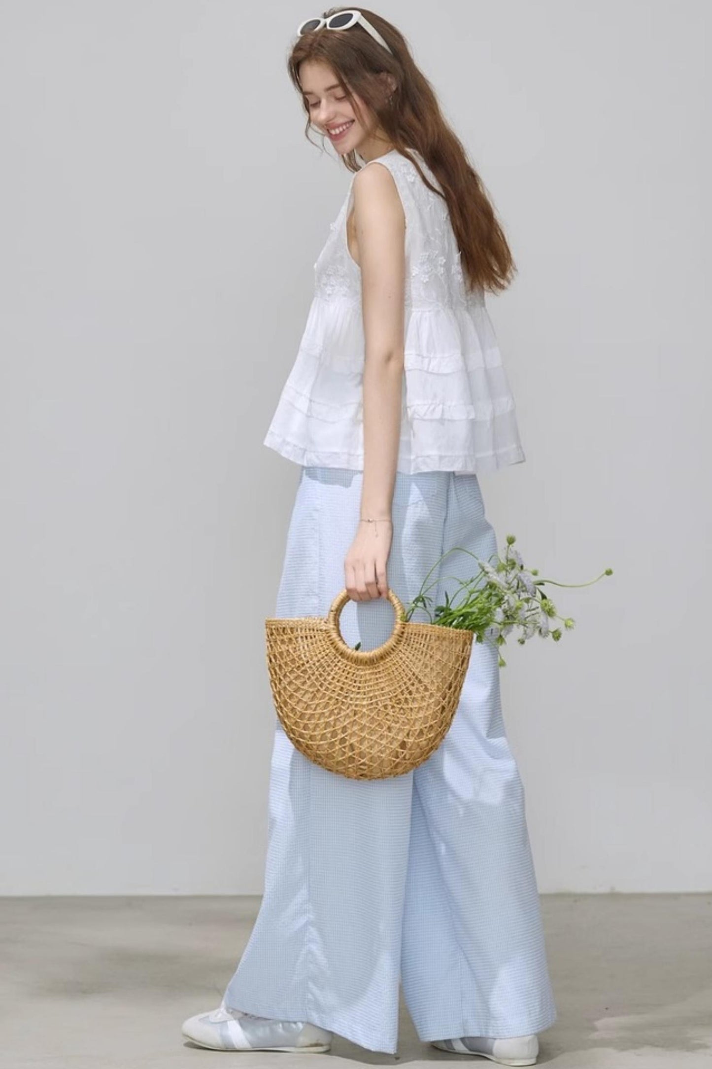 Summer White Embroidered Top