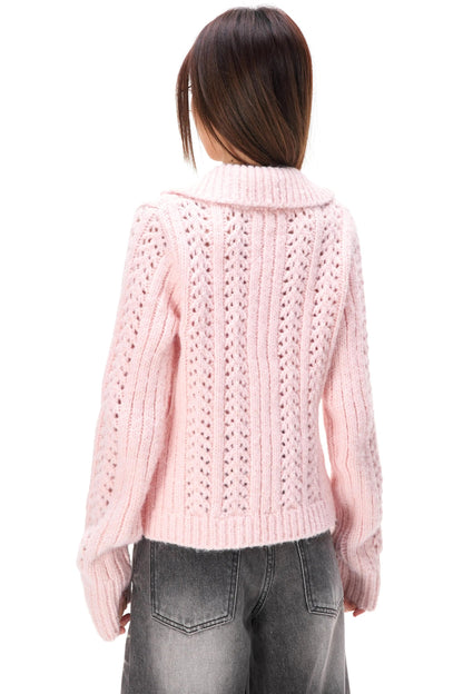 Häkelpullover mit Cut-outs