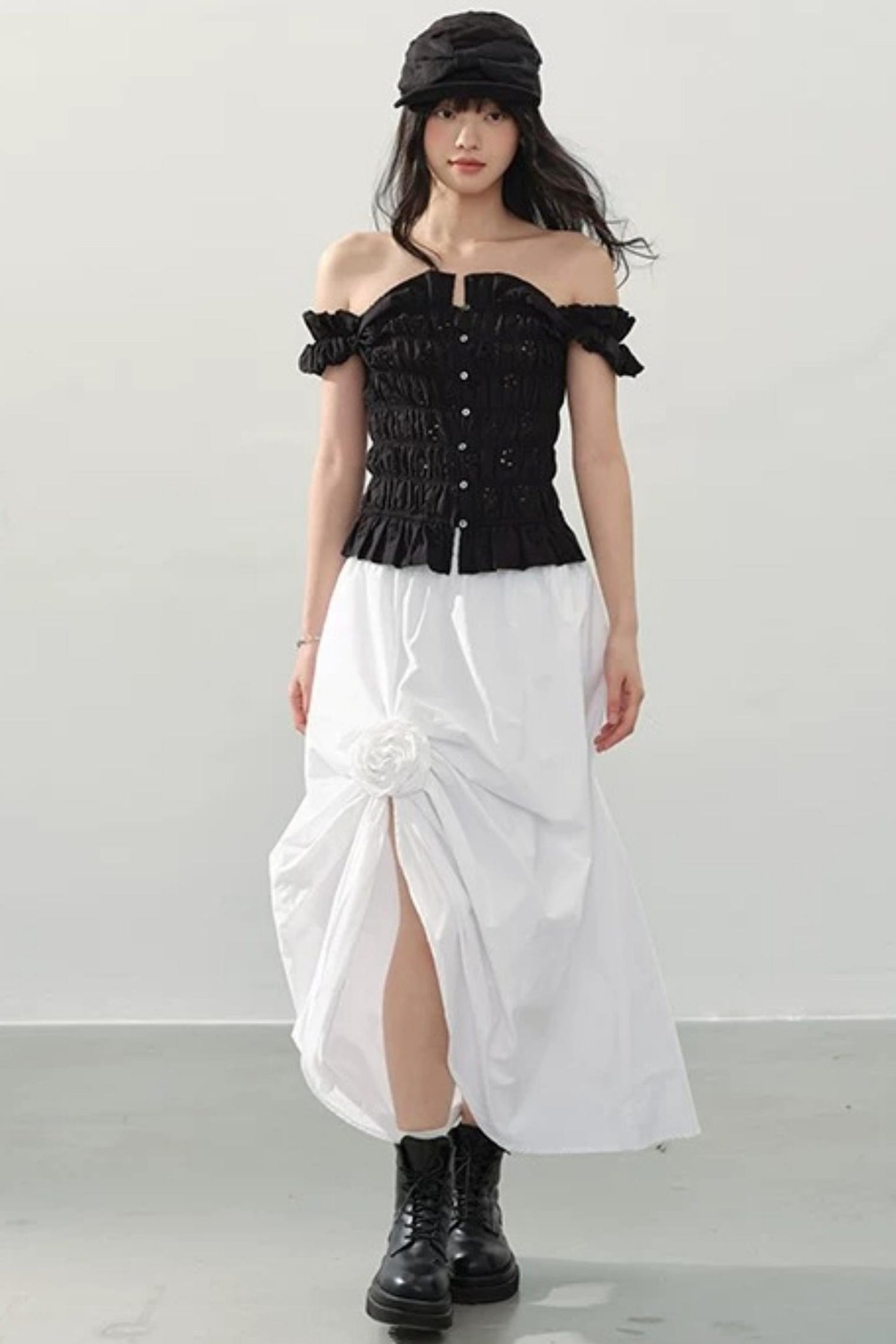 Mountain and Moon Pleated Skirt