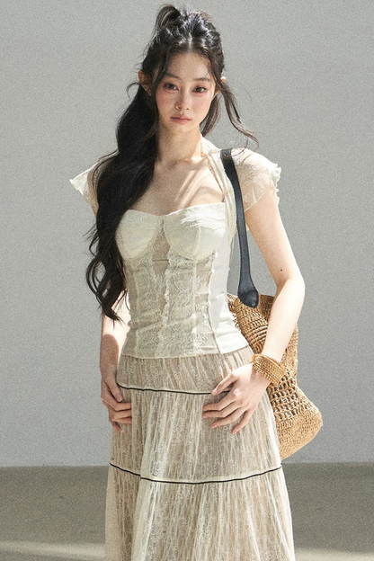 Lace Moonlit Rose Top