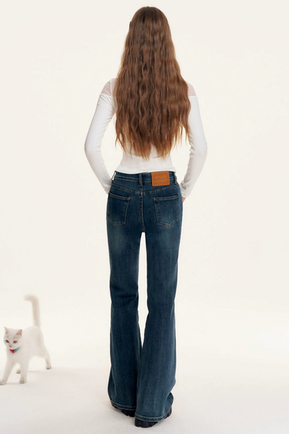 Asymmetrical Flare Jeans