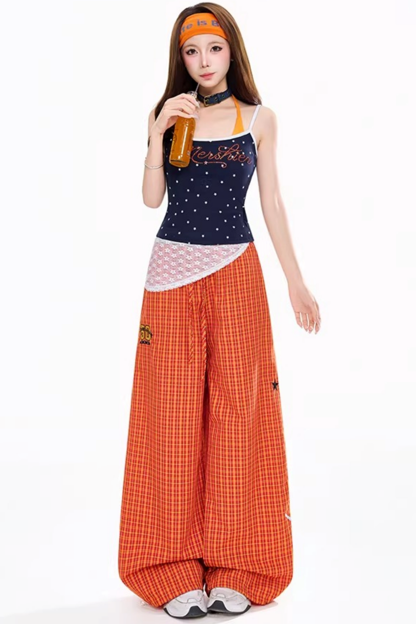 Star-Print Halter Neck Top