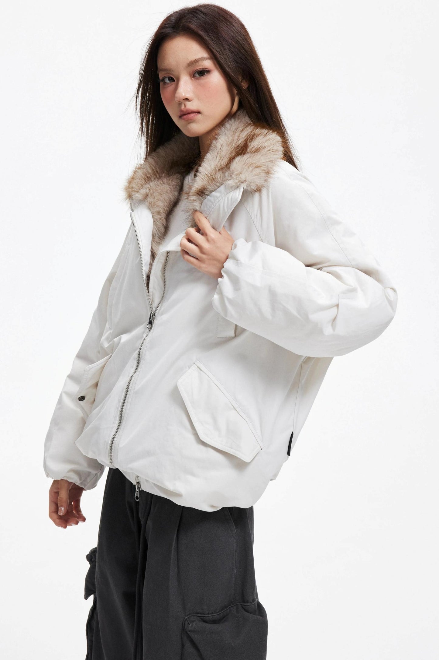 Winter Plush Fur Down Jacket