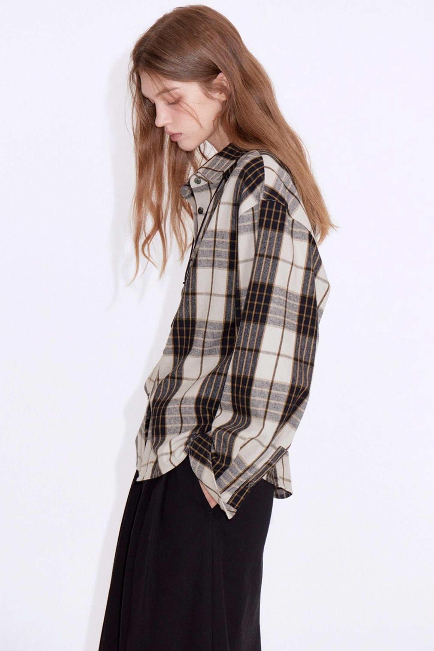 Micro-Brushed Plaid Shirt