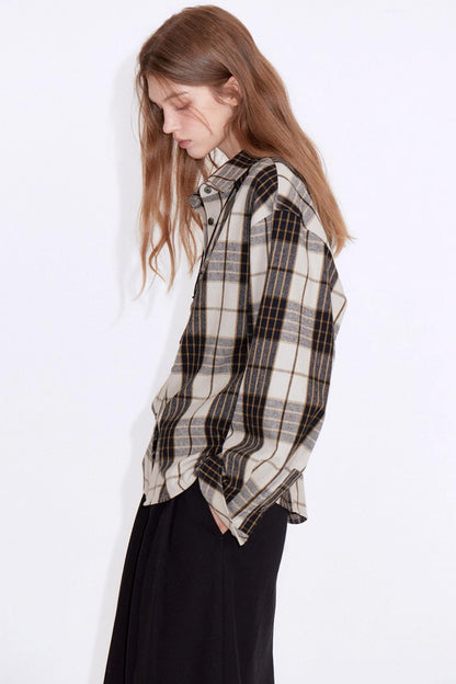 Micro-Brushed Plaid Shirt