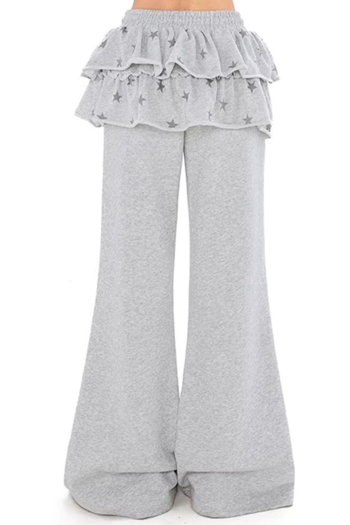 Star Pattern Flared Sweatpants