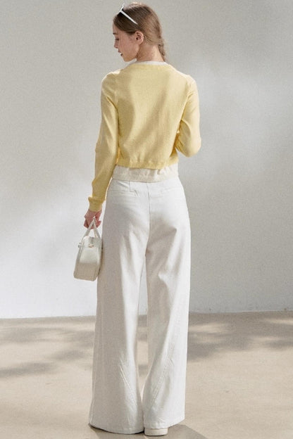 Yellow Knitted Cardigan