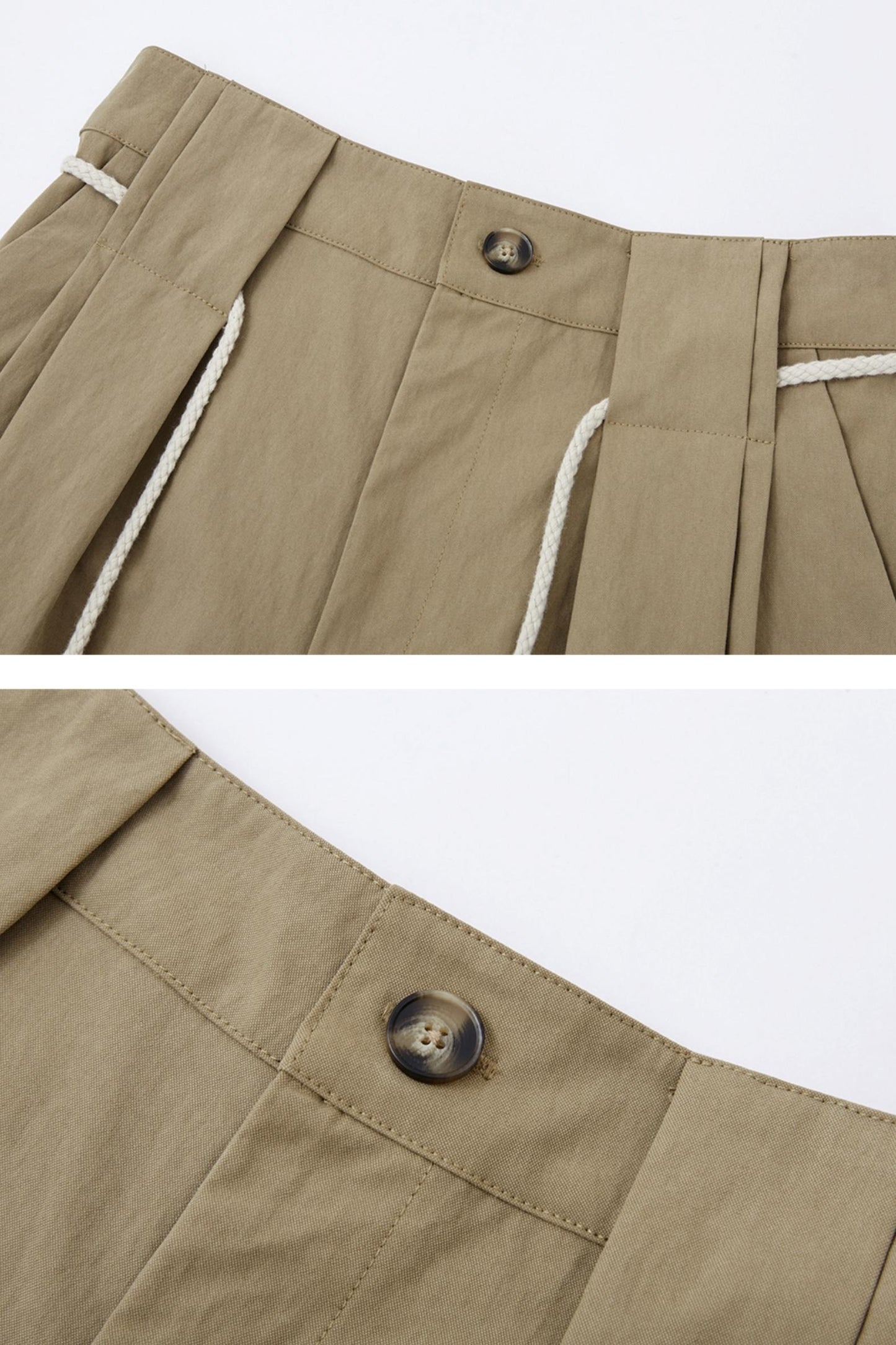 Pleated Wide-Leg Shorts