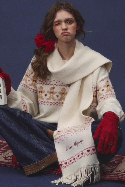 Gingerbread Man Fair Isle Sweater Set