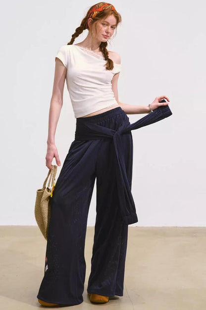 Airy Linen Wide-Leg Pants