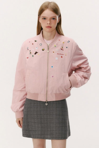 Printed Padded Flight Jacket