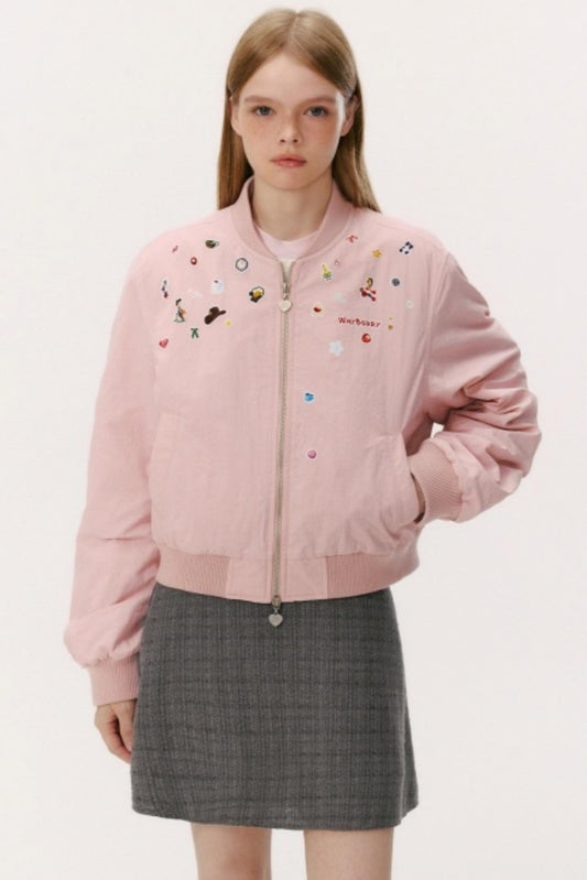 Printed Padded Flight Jacket