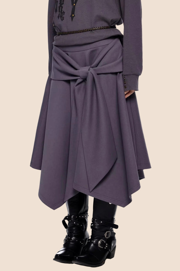 Diagonal Zipper Hooded Jacket Set-Up