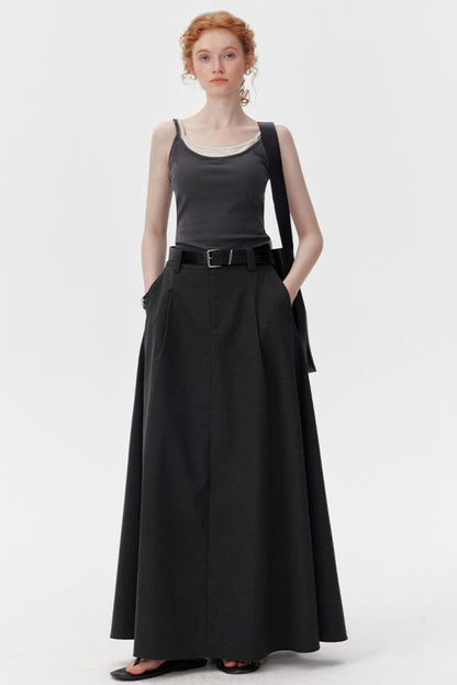 Tall Black Flare Skirt