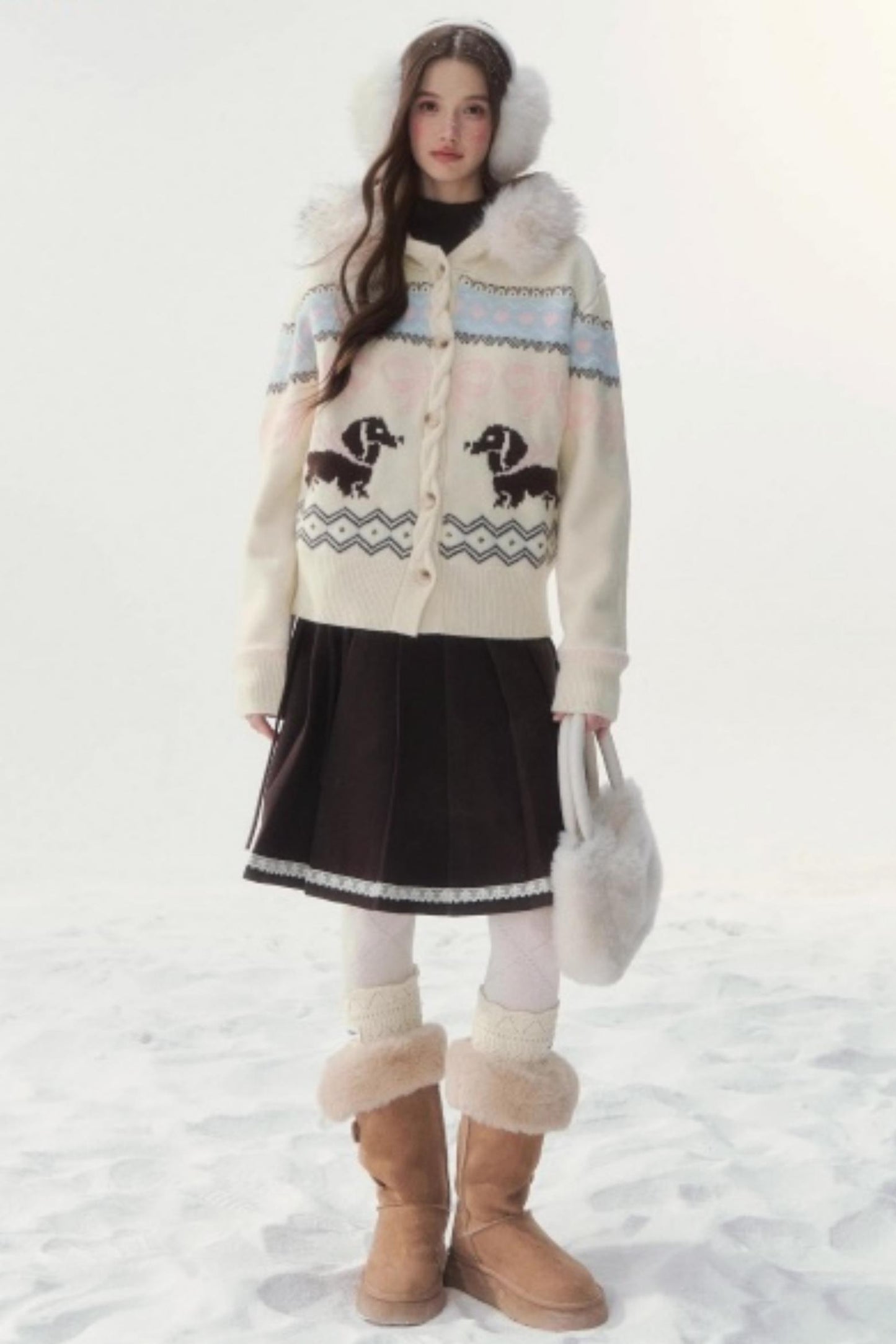 Late Love Letter Woolen Skirt