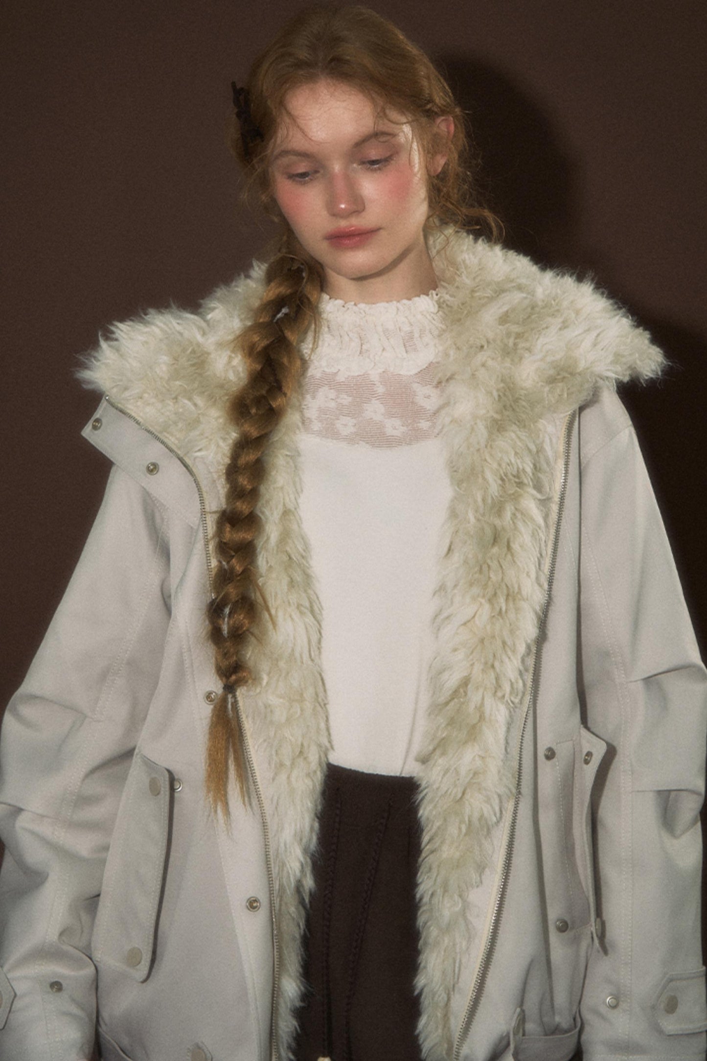 Time Traveler Fur Collar Jacket