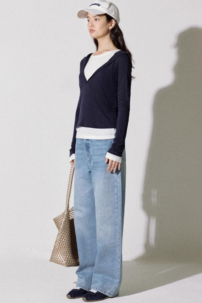 High-End Blue Gold Straight Fit Jeans