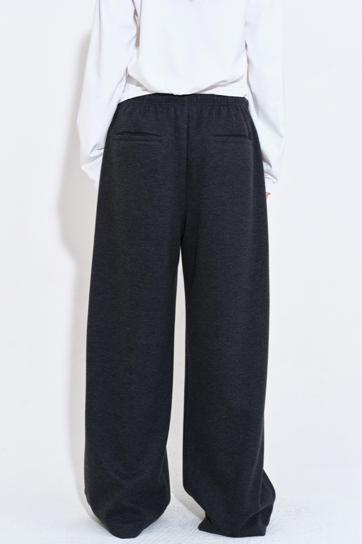 Split Line Stitching Loose Straight Pants