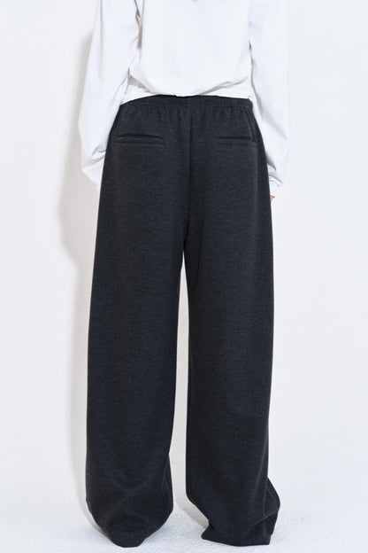 Split Line Stitching Loose Straight Pants