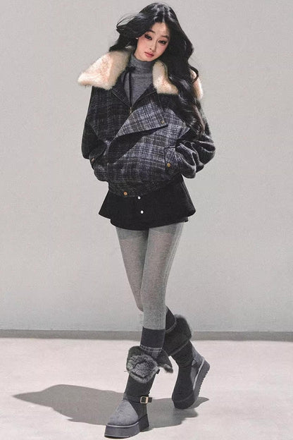Hepburn Plaid Quilted Jacket