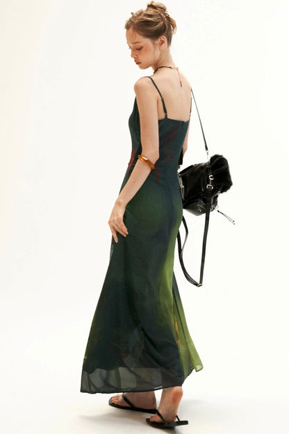 Fantasy Floral Suspender Dress