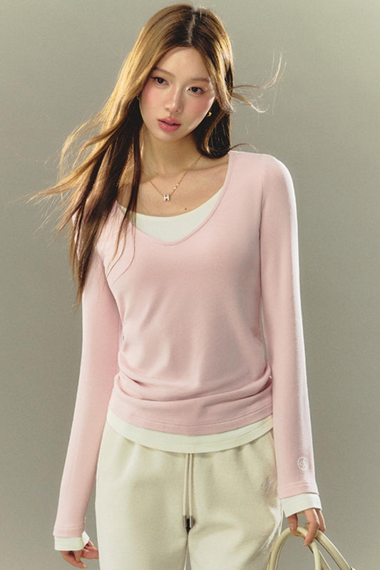 Slim Fit Fashionable Layered Top