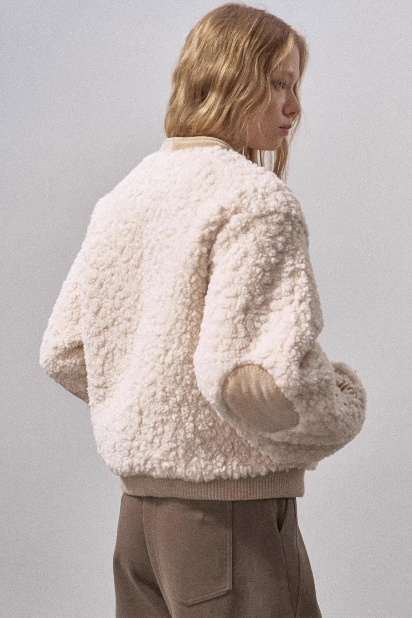 Lamb Wool Paisley Parka Jacket