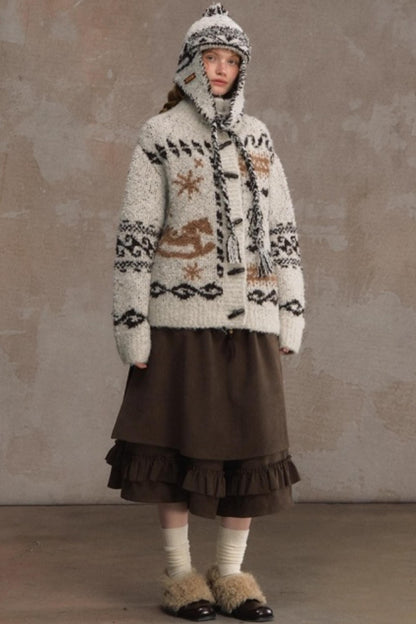 Shirred Culottes Loose Retro Skirt