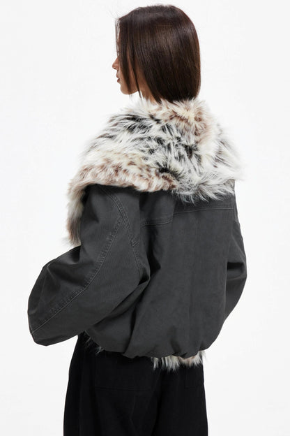 Winter Luxe Fur Collar Jacket