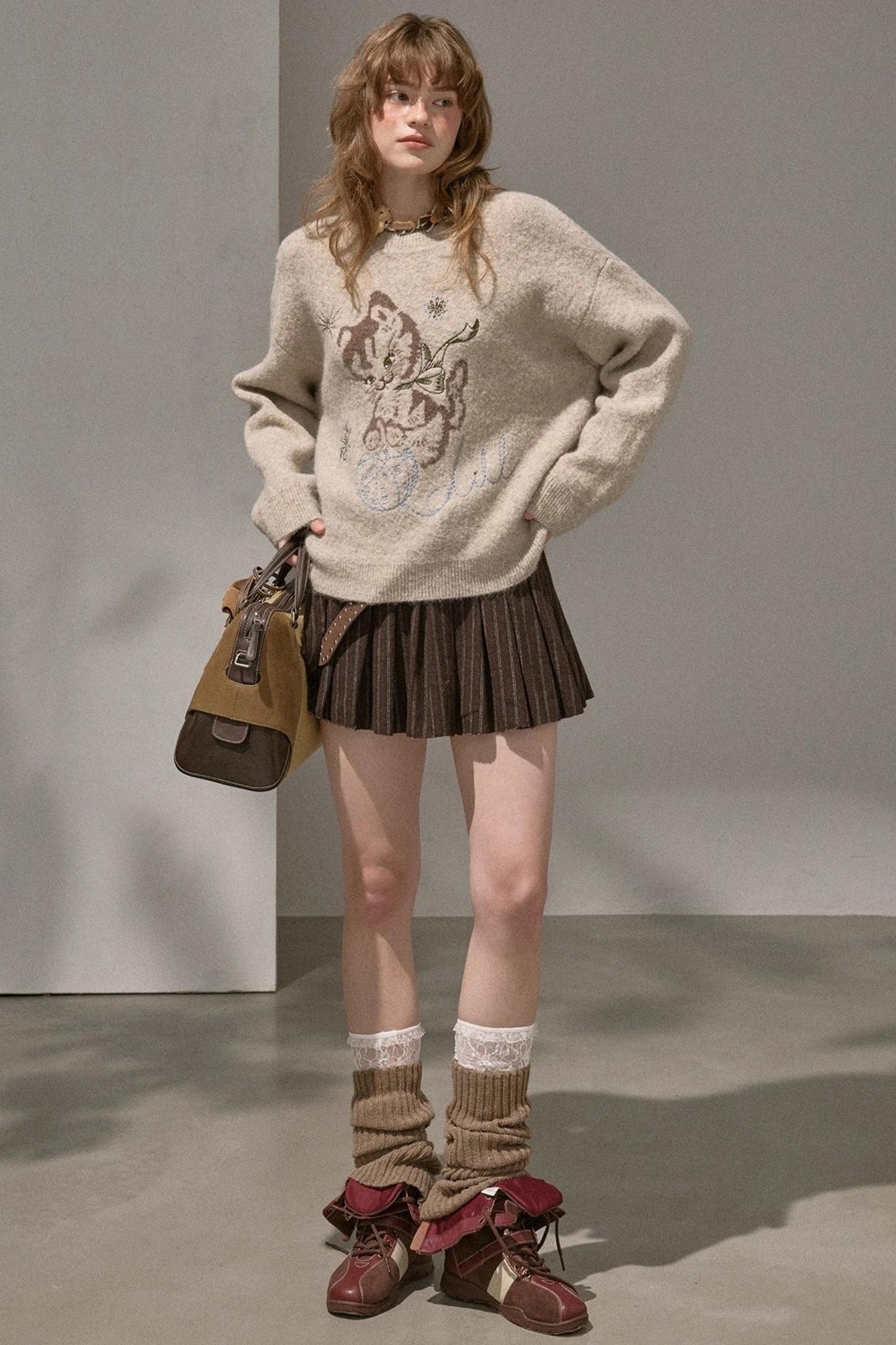 Furball Crew Neck Loose Sweater