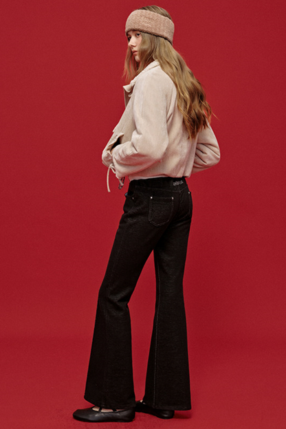 Embroidered Patchwork Flared Pants