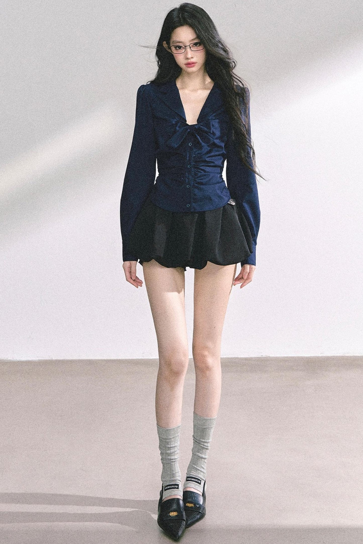 White Moonlight V-Neck Shirt