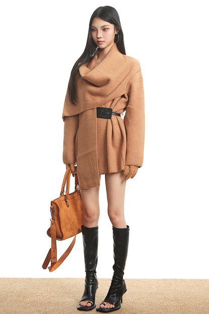 Korean Long Sleeve Knit Sweater Jacket